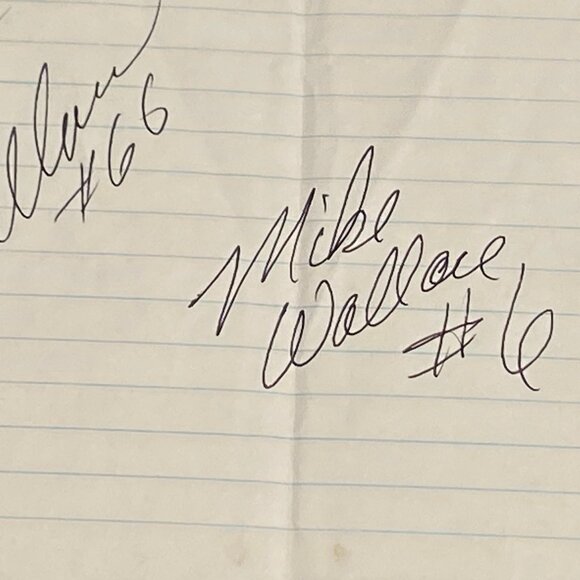 Rusty Wallace #66 and Mike Wallace #6 Original Autographs - Picture 3 of 4